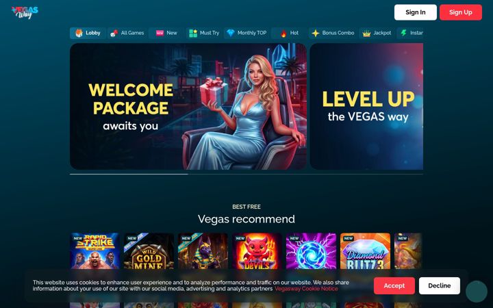 Screenshot of vegasway.com