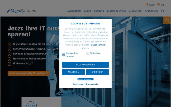 Screenshot of vegasystems.net