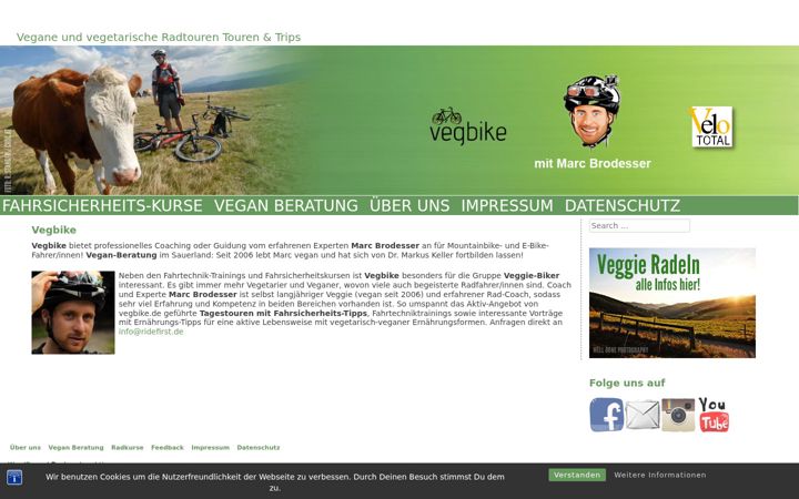 Skärmbild av vegbike.de