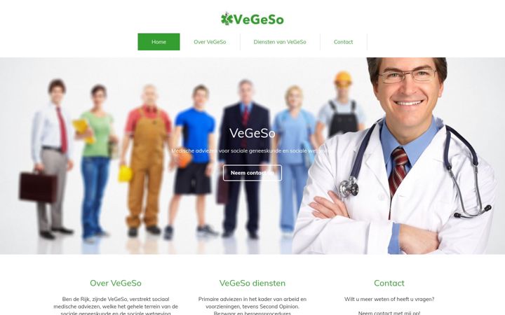 Екранна снимка на vegeso.nl