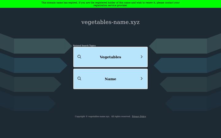 Posnetek zaslona vegetables-name.xyz