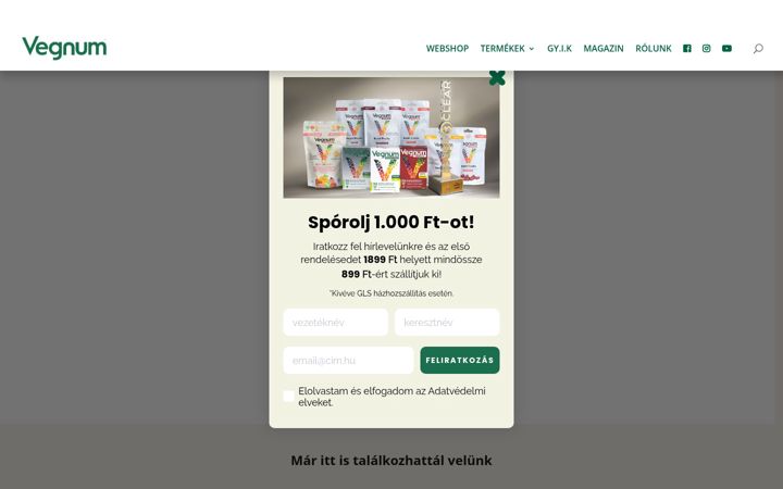 Screenshot di vegnum.hu