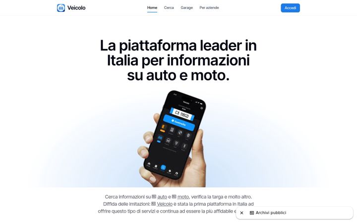 Skærmbillede af veicolo.app