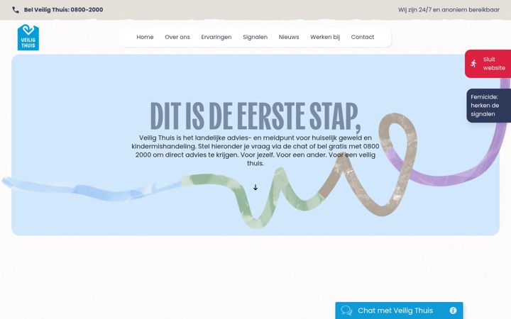 Screenshot of veiligthuis.nl