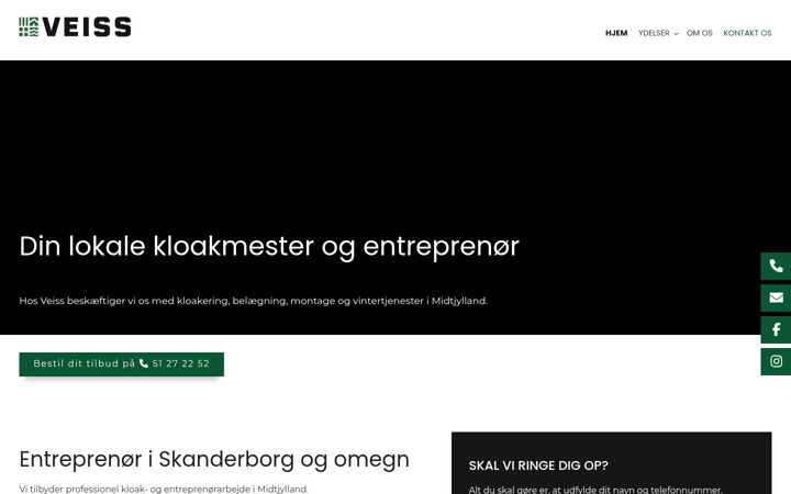 Screenshot of veissmultiservice.dk