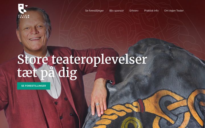 Screenshot of vejenteater.dk