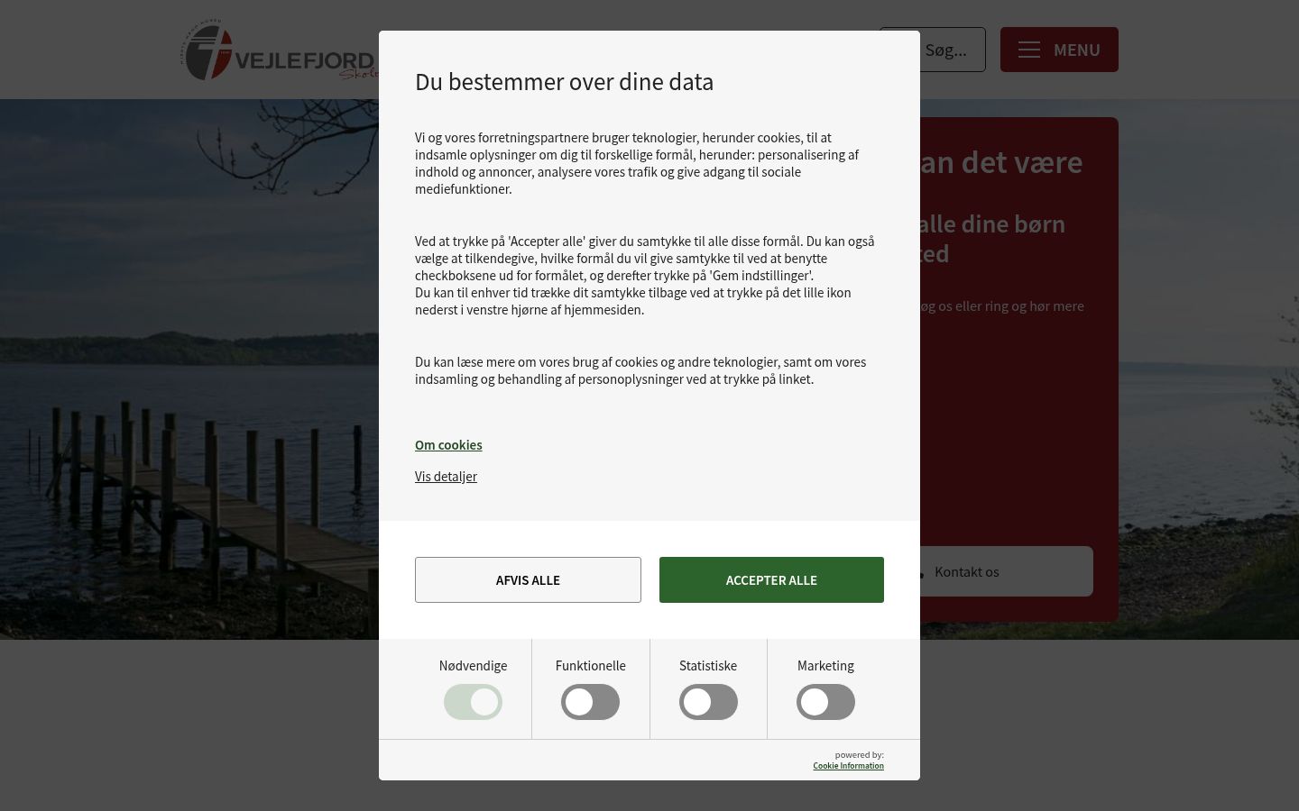 Sutikimo reklamjuostės, rodytos prieš bet kokią sąveiką, ekrano kopija
