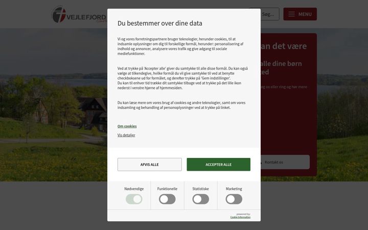 Screenshot of vejlefjordskolen.dk