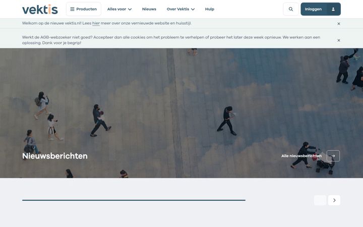 Screenshot of vektis.nl