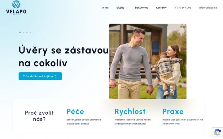 Screenshot di velapo.cz