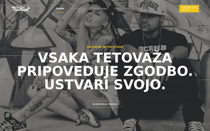 Screenshot ta' velehood.si