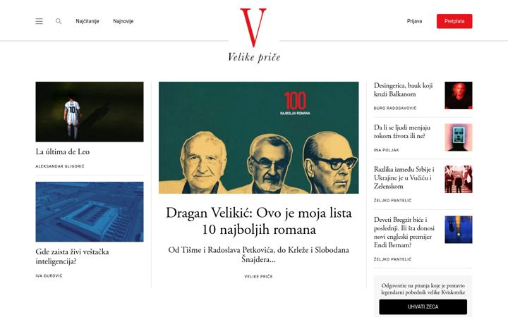Screenshot of velikeprice.com