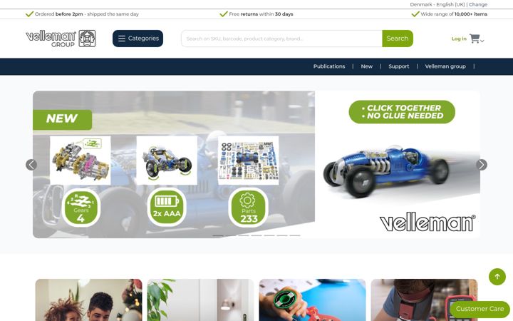 Screenshot of velleman.eu