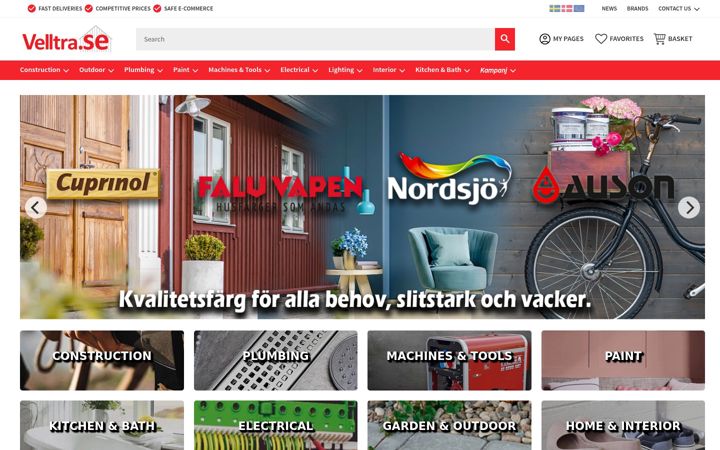 Screenshot of velltra.dk