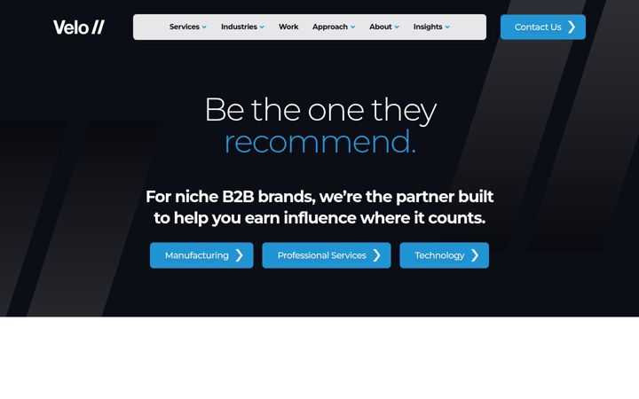 Snímek obrazovky velo-b2b.com