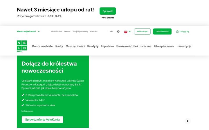 Screenshot of velobank.pl