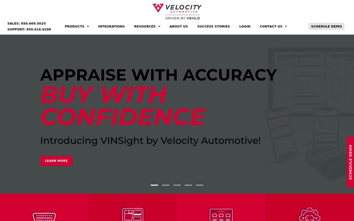 Screenshot of velocityautomotive.com