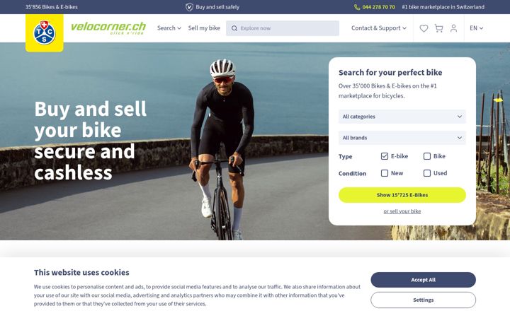 Screenshot of velocorner.ch