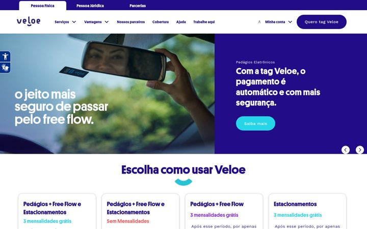 Screenshot of veloe.com.br