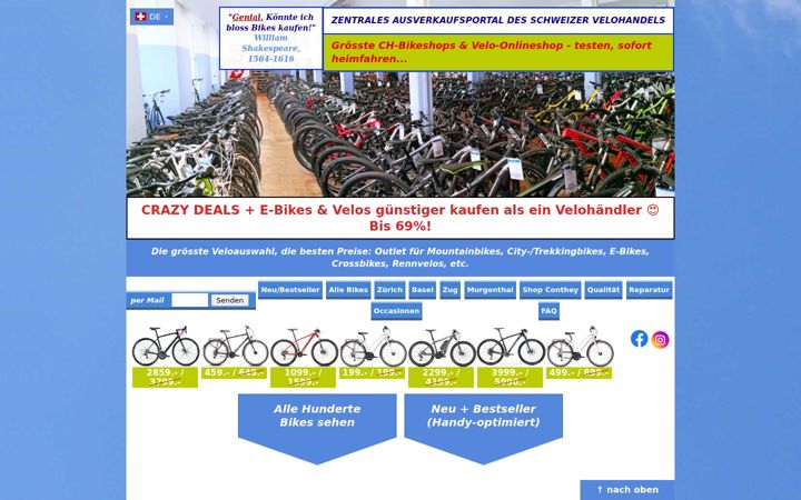 Screenshot of velomaerkte.ch