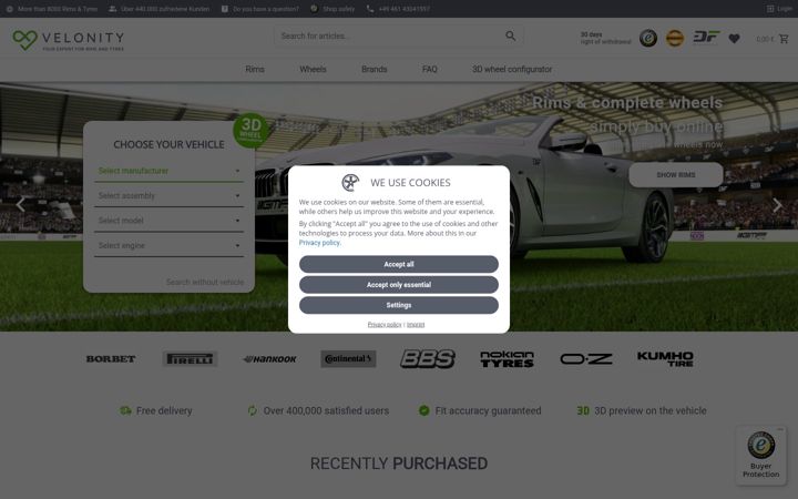 Screenshot of velonity.com