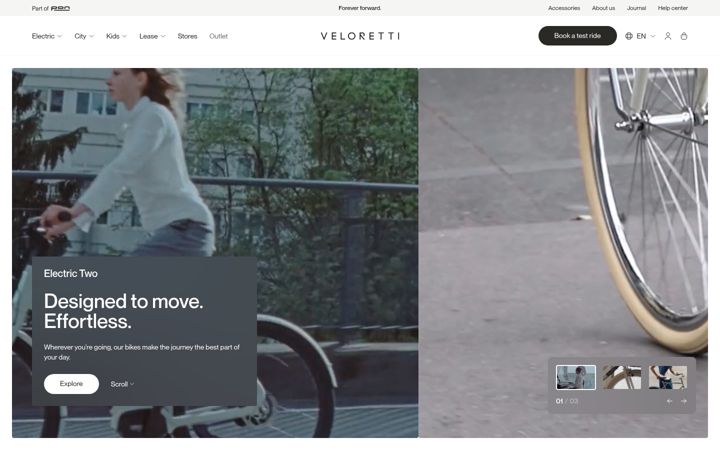 Screenshot of veloretti.com