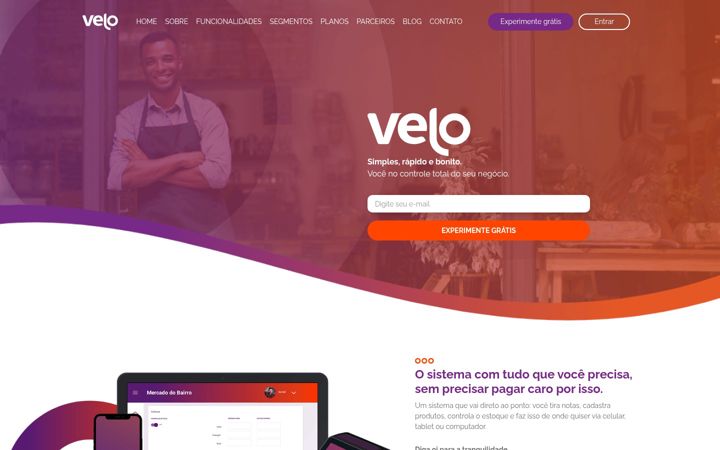 Screenshot of velosistema.com.br
