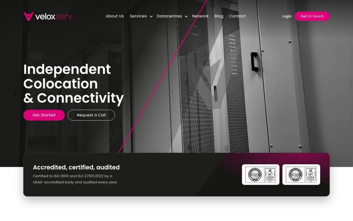 Captură de ecran a veloxserv.co.uk