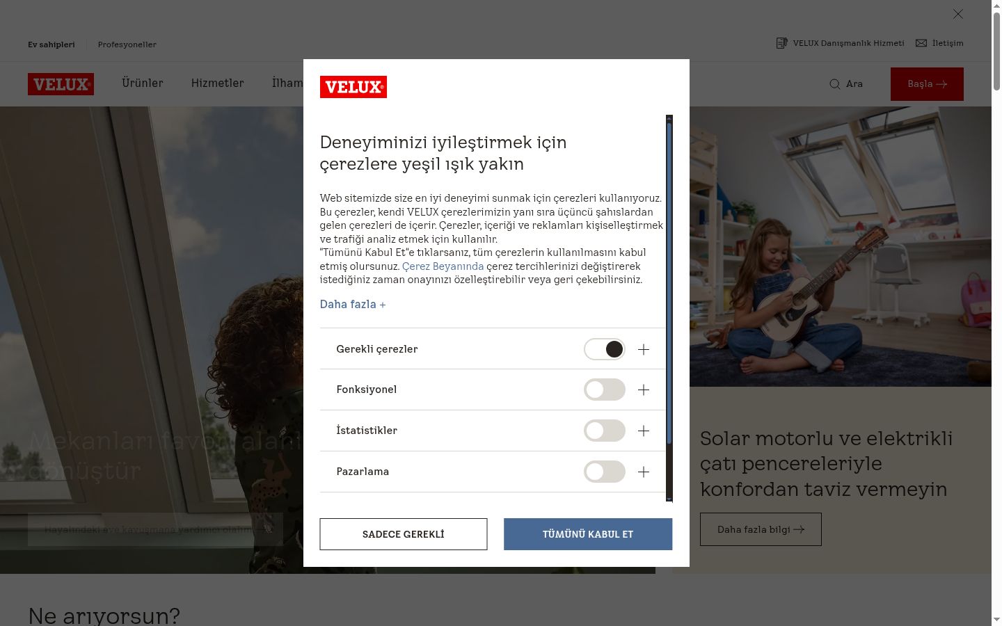 Kuvakaappaus suostumusbannerista, joka näytettiin ennen mitään vuorovaikutusta
