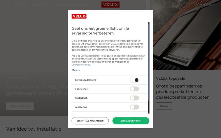 Екранна снимка на velux.nl