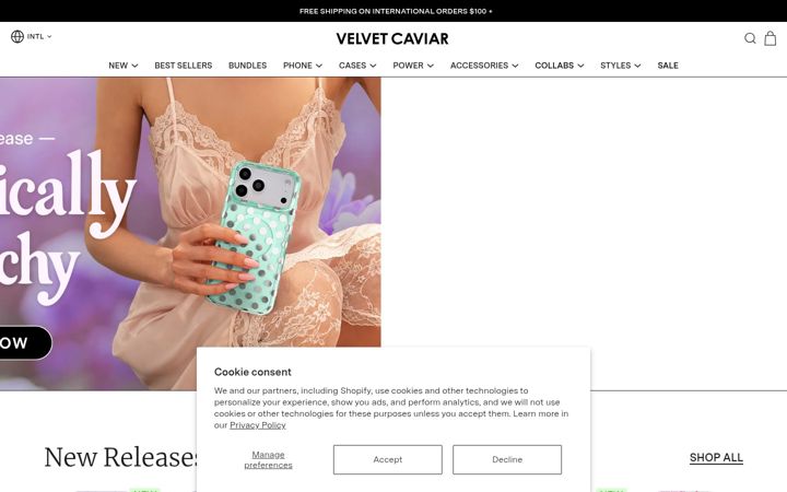 Screenshot of velvetcaviar.com