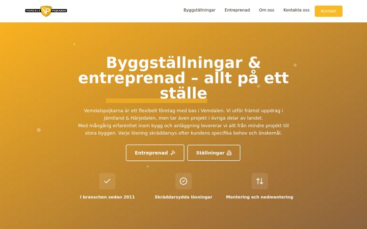 Screenshot of vemdalspojkarna.se