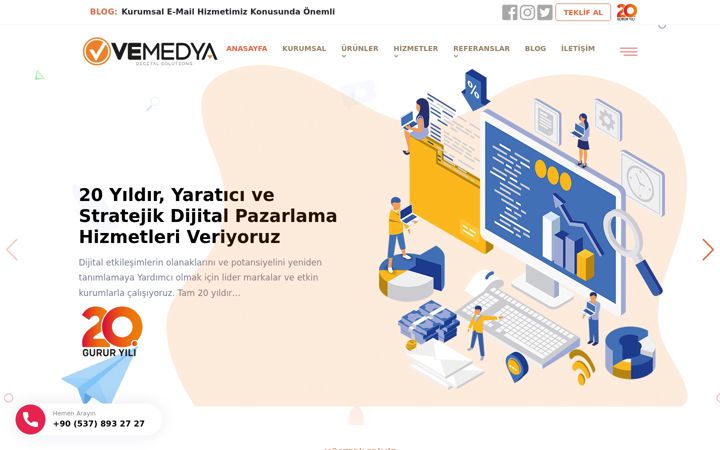 Screenshot of vemedya.com
