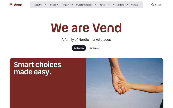 Screenshot of vend.fi