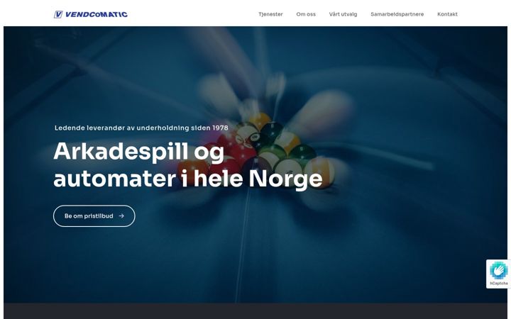 Screenshot of vendcomatic.no