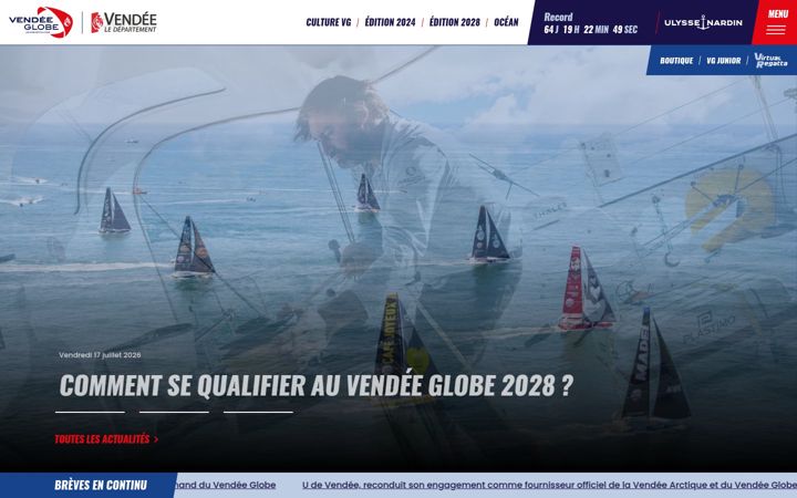 Screenshot of vendeeglobe.org