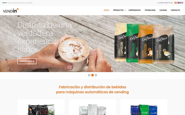 Screenshot stránky vendin.com