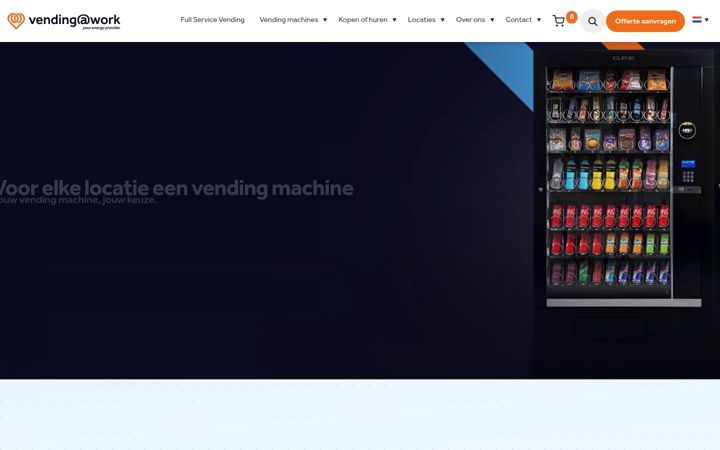 Capture d'écran de vendingatwork.nl