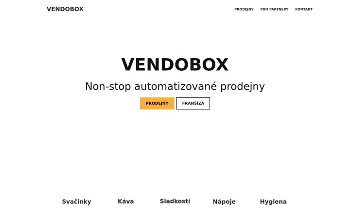 Screenshot of vendobox.cz