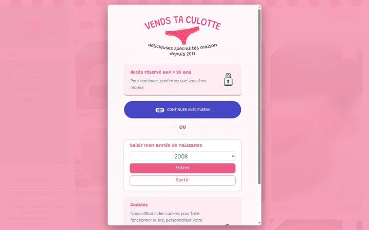 Screenshot of vends-ta-culotte.com