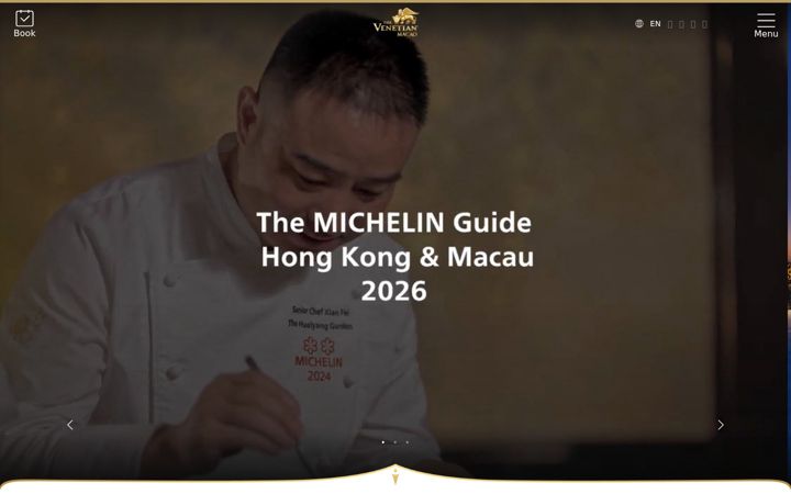 Screenshot of venetianmacao.com
