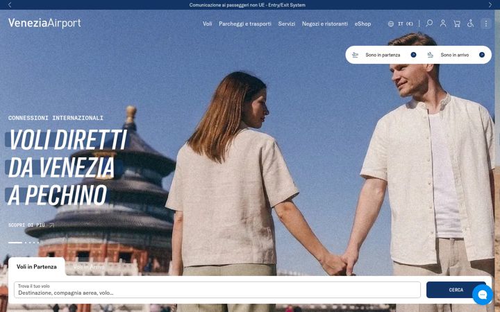 Screenshot of veneziaairport.it