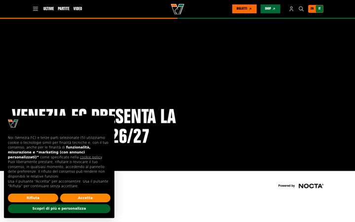 Screenshot of veneziafc.it