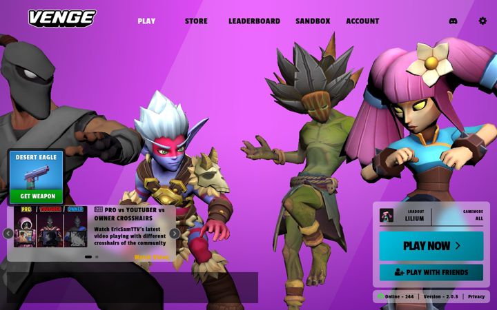 Screenshot of venge.io