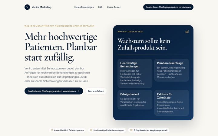Zrzut ekranu venira-marketing.de