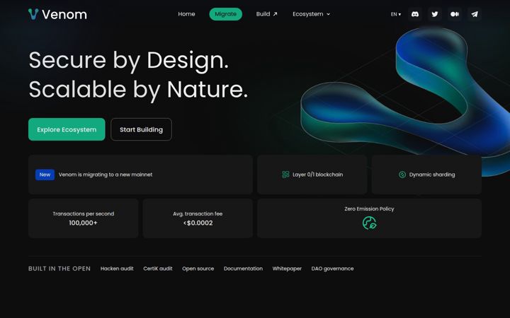 Screenshot of venom.foundation