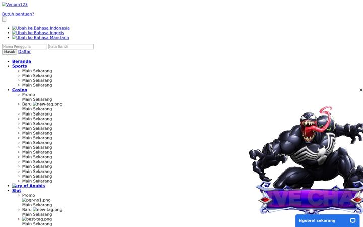 Ekrānuzņēmums no venom123rtp.com