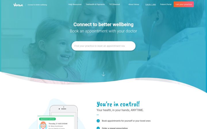 Screenshot of vensa.com