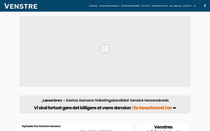 Snímek obrazovky venstrehorsens.dk