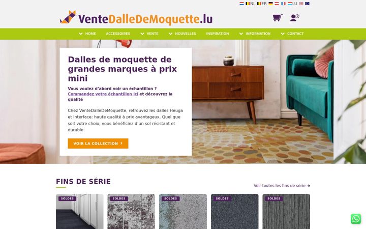 Screenshot of ventedalledemoquette.lu